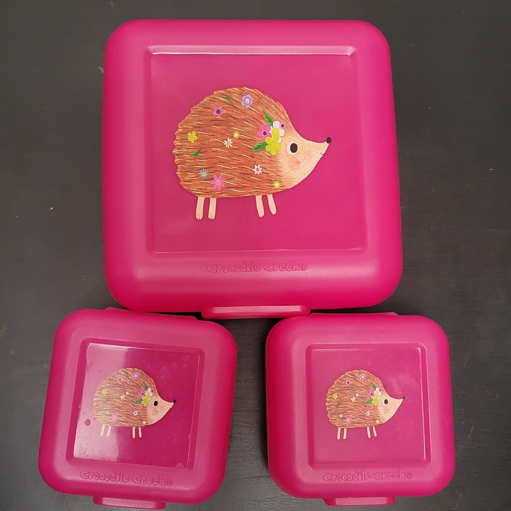 Pink Hedgehog Lunch Box Set